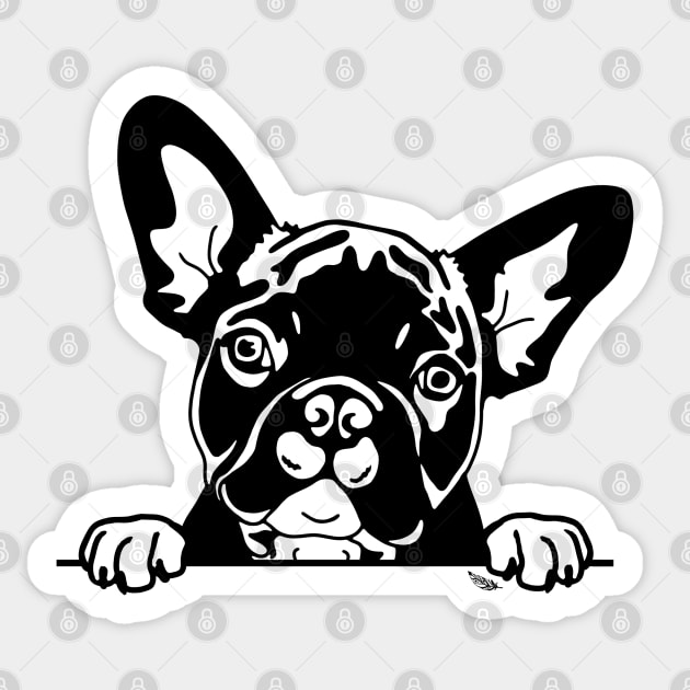 Peeking french bulldog decal sale